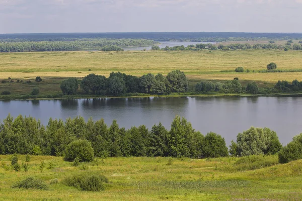 Vista Del Río Oka Cerca Del Pueblo Konstantinovo Región Ryazan —  Fotos de Stock