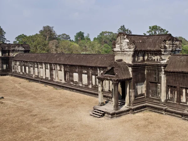 Architektura starożytnego Świątynia kompleksu Angkor, Siem Reap — Zdjęcie stockowe