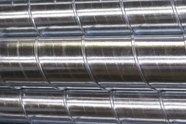 Çeşitli havalandırma sistemleri için galvanizli sacdan yapılmış elemanlar ve parçalar