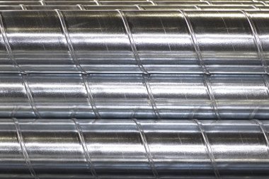 Çeşitli havalandırma sistemleri için galvanizli sacdan yapılmış elemanlar ve parçalar