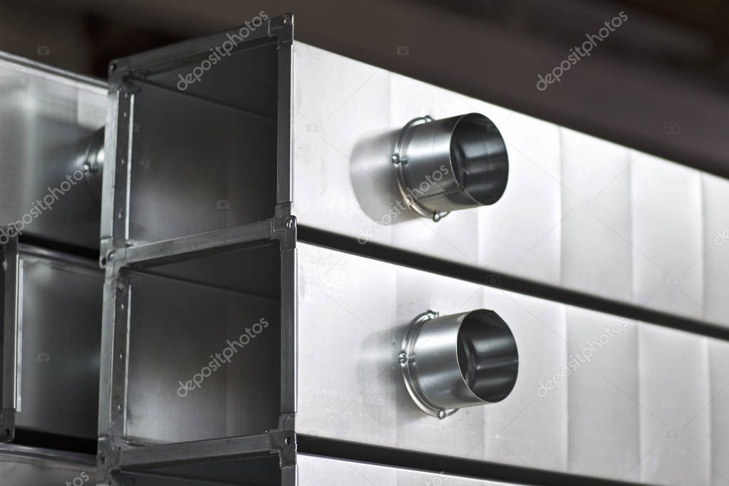 Elements and parts made of galvanized sheet for various ventilation systems