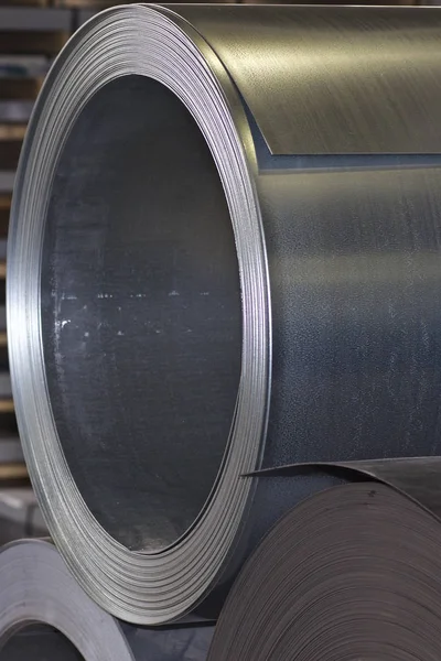 Rollos de acero galvanizado laminado en frío en stock — Foto de Stock