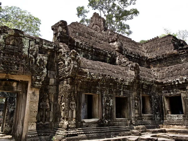 Arkitekturen av forntida tempel komplex Angkor, Siem Reap — Stockfoto