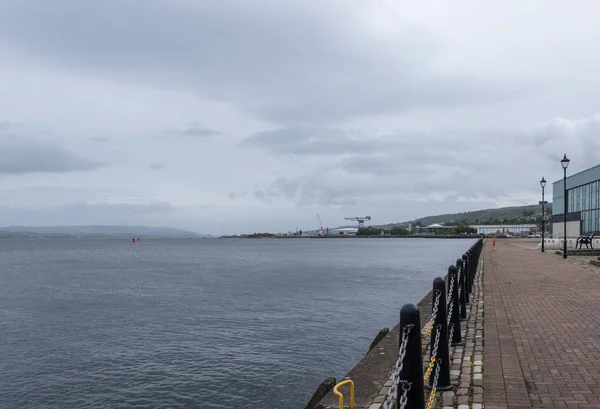 Customhouse Greenock Fronte Mare Guardando Est Verso Cantiere Navale Port — Foto Stock