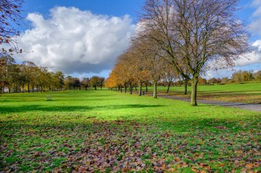 Bellahouston Park Güney yan Glasgow, İskoçya'nın, Craigton, Dumbreck, Ibrox ve Mosspark alanları arasında genel bir parkın güzel sonbahar renkleri.