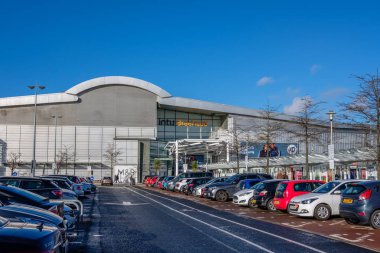 Braehead, Glasgow, İngiltere - 08 Kasım 2018: Glasgow Noel kadar koşmak ve başlangıç alışveriş ile meşgul almak için Braehead perakende park ve eğlence merkezi.