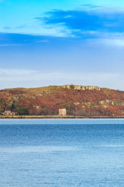 Portencross Seamill nerede sonbahar renkleri hala adada görülebilir İskoçya'dan küçük Cumbrae