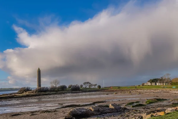 Bowencraig Largs Monumento Matita Con Una Forte Nuvola Pioggia Testa — Foto Stock