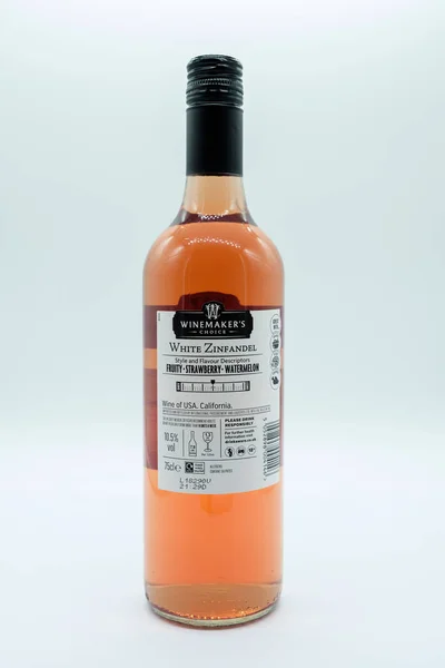 Largs Écosse Royaume Uni Février 2019 Une Bouteille Vin Rose — Photo