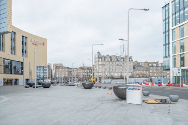 Whitehall Cres ve Union St Wi 'de Dundee City meşgul yolu Kavşağı