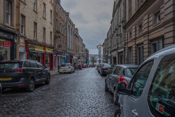 Crichton straat op zoek naar de Riverside complex in Dundee — Stockfoto