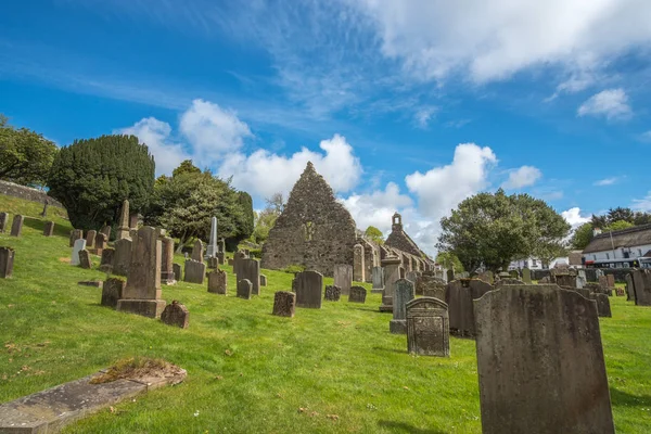 Rozvaliny kirkoswold Kirk a starý Kirkyard v jižním Ayrshire Scotlan — Stock fotografie