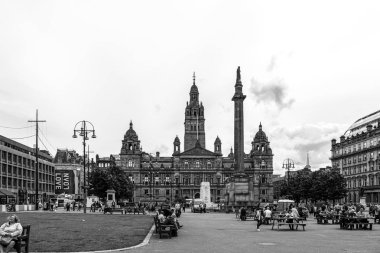 Etkileyici Mimari George Square Glasgow üzerinden bakarak th