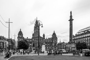 Etkileyici Mimari George Square Glasgow üzerinden bakarak th