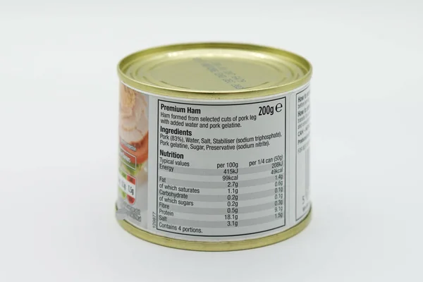 Irvine Scotland Maart 2020 Sainsbury Branded British Marrowfat Peas Recycleerbaar — Stockfoto