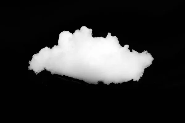 Λευκά Σύννεφα Απομονωμένα Μαύρο Φόντο — Φωτογραφία Αρχείου