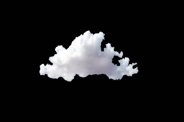 Białe Chmury Odizolowane Czarnym Tle — Zdjęcie stockowe