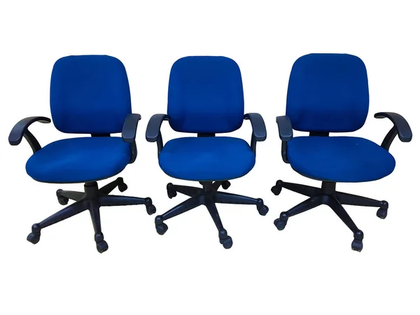 Desk Chairs Isolated White Clipping Path — Stock Photo, Image