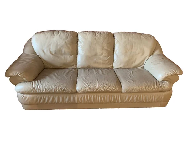 Sofa Isolated White Clipping Path — Stock Photo, Image