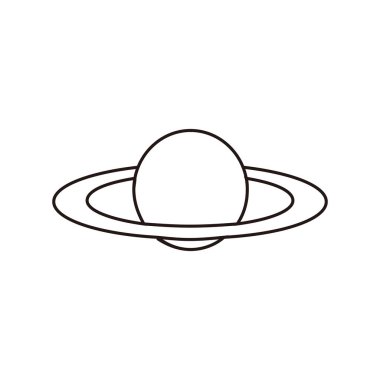 Satürn 'ün çizgi sanat vektörü çizimi