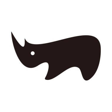 Gergedanın siluet vektör çizimi