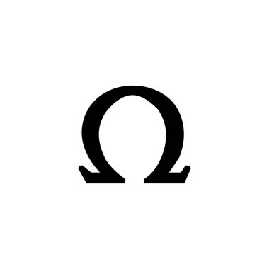 Omega logosunun vektör illüstrasyonu