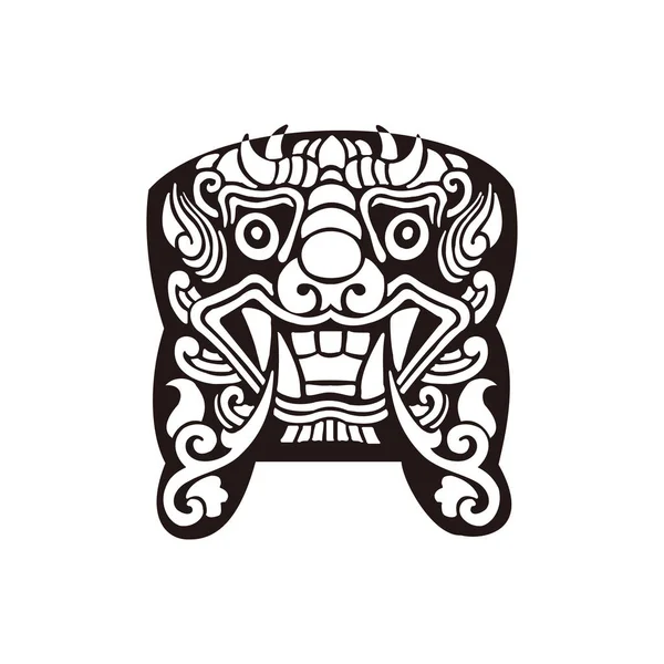 Vector Illustratie Van Tribal Masker — Stockvector