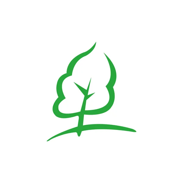Vector Illustration Green Tree — Stock Vector