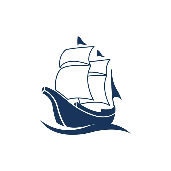 Векторні Ілюстрації Вітрильного Корабля — стоковий вектор