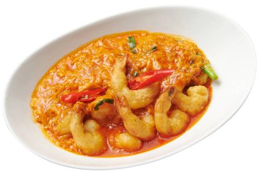 Nasi Goreng kırpma yolu ile beyaz arkaplanda izole edildi