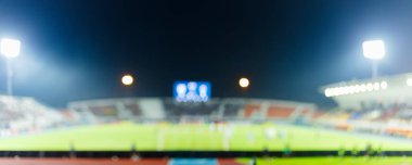 Futbol stadyumu bulanık modu ile çekim panorama.