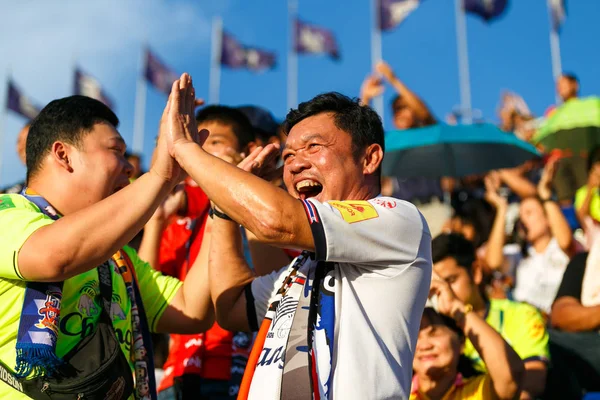 Suphanburi Thailand Juli 2018 Fanklubb Suphanburi Football Club Känslor Thailand — Stockfoto