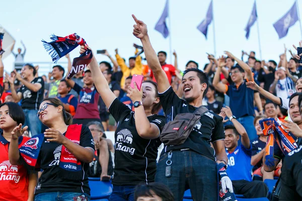 Suphanburi Tailândia Julho 2018 Fan Club Suphanburi Emoção Clube Futebol — Fotografia de Stock