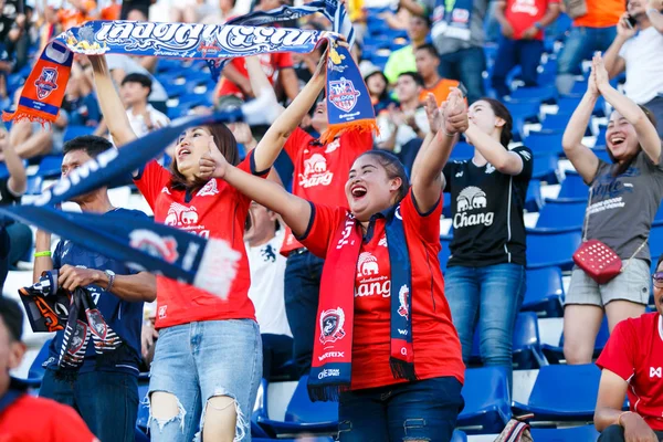 Suphanburi Thailandia Luglio 2018 Fan Club Suphanburi Emozione Della Squadra — Foto Stock