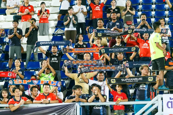 Suphanburi Tailândia Julho 2018 Fan Club Suphanburi Emoção Clube Futebol — Fotografia de Stock