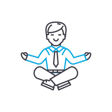 Denge doğrusal simgesi kavramı ulaşmak. Elde dengesi çizgi vektör işaret, sembol, illüstrasyon.