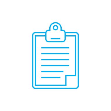 Gündem doğrusal simgesi kavramı. Gündem vektör işaret, sembol, illüstrasyon satırı.