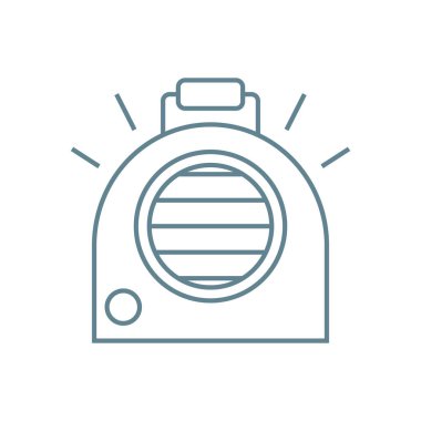 Özerk ısıtıcı doğrusal simgesi kavramı. Özerk ısıtıcı hattı vektör işaret, sembol, illüstrasyon.