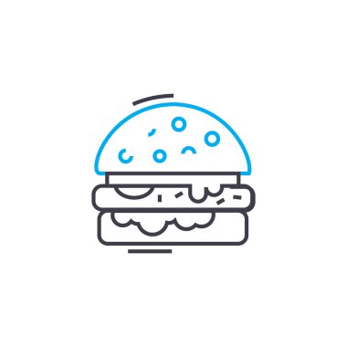 Fırında Balık doğrusal simgesi kavramı. Fırında Balık satır vektör işaret, sembol, illüstrasyon.