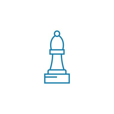 Bishop doğrusal simgesi kavramı. Bishop çizgi vektör işaret, sembol, illüstrasyon.