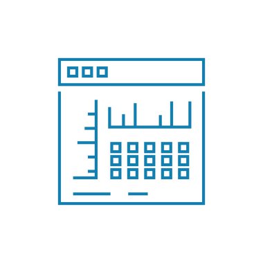 Tarayıcı ayarlarını doğrusal simgesi kavramı. Tarayıcı ayarlarını satır vektör işaret, sembol, illüstrasyon.