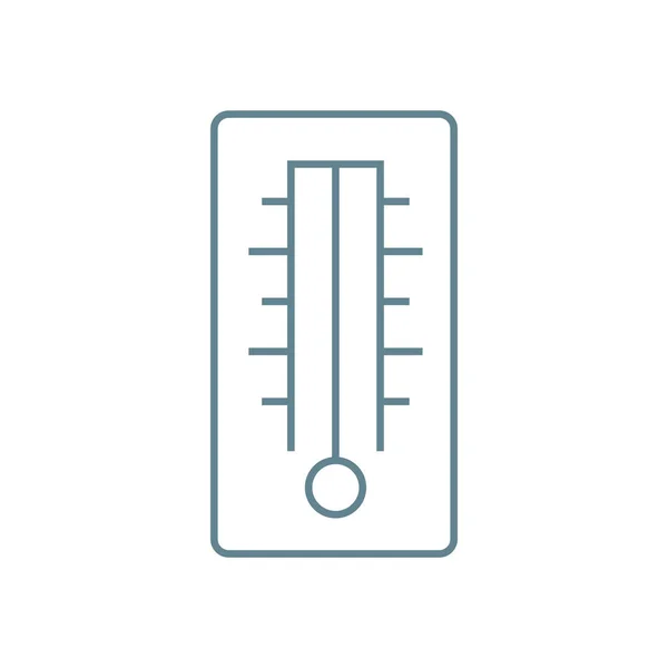 Lineares Icon-Konzept für Lufttemperaturanzeige. Lufttemperaturanzeige Linienvektorzeichen, Symbol, Abbildung. — Stockvektor