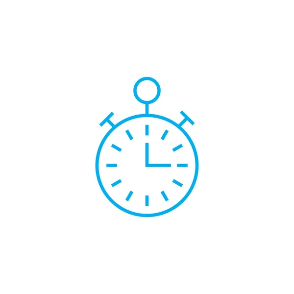 Wekker lineaire pictogram concept. Alarm clock lijn vector teken, symbool, afbeelding. — Stockvector