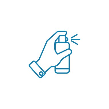 Dezenfektanlar doğrusal simgesi kavramı. Dezenfektanlar satır vektör işaret, sembol, şekil.