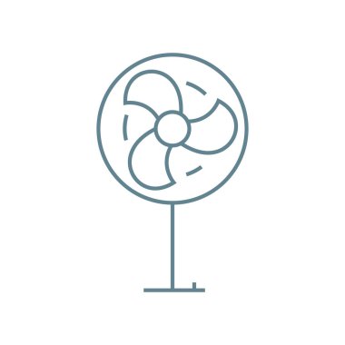 Kat fan doğrusal simgesi kavramı. Kat fan çizgi vektör işaret, sembol, illüstrasyon.