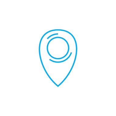 Geolocation doğrusal simgesi kavramı. Geolocation çizgi vektör işaret, sembol, şekil.