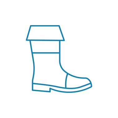 Hiking doğrusal simgesi kavramı botlar. Yürüyüş botları çizgi vektör işaret, sembol, illüstrasyon.