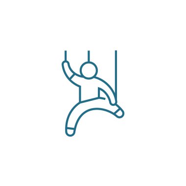 İnsan kaynakları yönetimi doğrusal simgesi kavramı. İK yönetimi satırı işaret, sembol, illüstrasyon vektör.