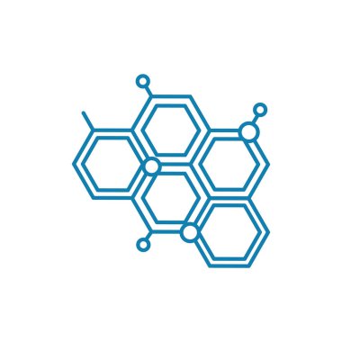 İnsan DNA'sı doğrusal simgesi kavramı. İnsan DNA'sı çizgi vektör işaret, sembol, illüstrasyon.
