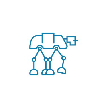 Yenilikçi teknoloji doğrusal simgesi kavramı. Yenilikçi teknoloji çizgi vektör işaret, sembol, illüstrasyon.